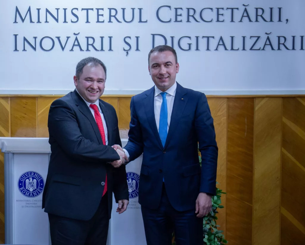 Ministrul Bogdan Ivan a primit la sediul MCID delegația Parlamentului Georgiei, pentru consolidarea cooperării în digitalizare și cercetare